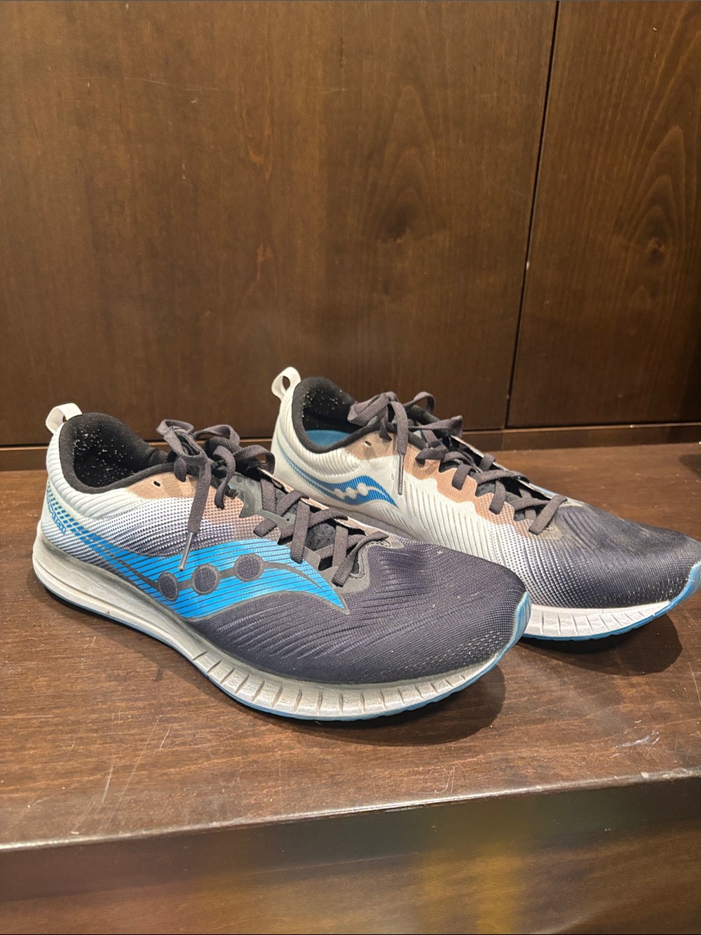 Saucony Men’s Black and Blue Athletic Running Shoes
